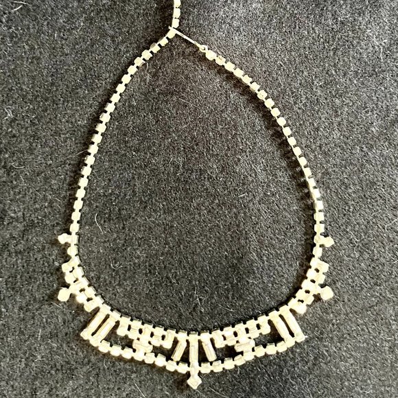 Jewelry - Vintage Rhinestone Choker-Style Adjustable Necklace w/Hook Clasp